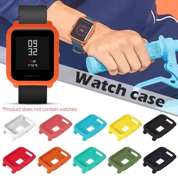 

Protector Case Smart Watch Slim Colorful Frame Skin-Friendly Soft PC Case Cover Protect Shell For Huami Amazfit Bip Youth Watch