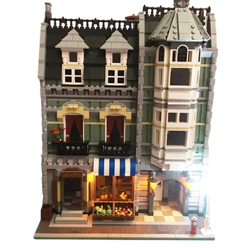 

DIY Small Particle Building Block USB Luminous LED Lighting Kit For Green Grocer 10185(No Set)For Children Educational Toys Gift