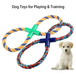 Игрушки для собак Интерактивная хлопковая игрушка 28 см Домашние животные товары для собак Собака Хлопок "8" форма Веревка Жевательная