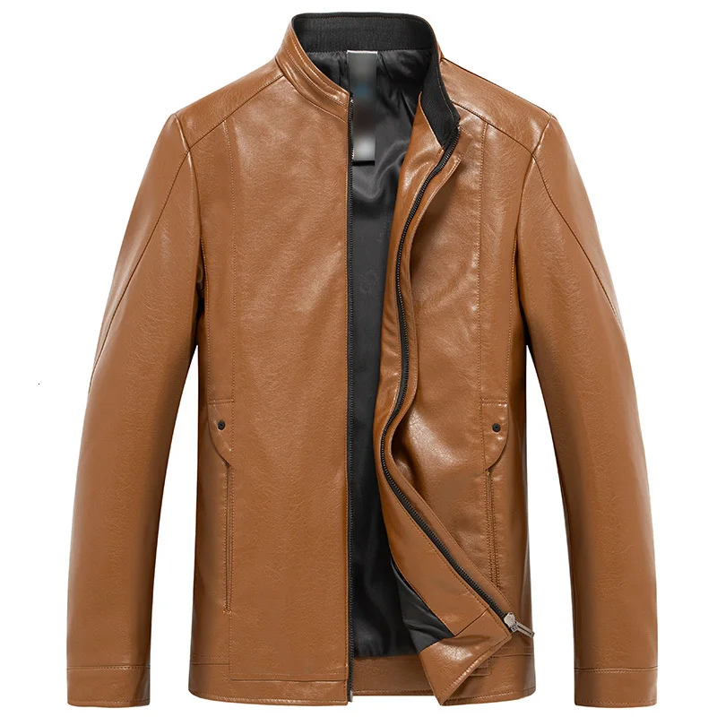 2020 Nieuwe Mode Mannen Zwarte Korte Biker Jassen Slim Fit Echt Lederen Jas Casual Pocket Rits Mannelijke Jassen Plus Size jeugd 2020 Nieuwe Mode Mannen Zwarte Korte Biker Jassen Slim Fit Echt Lederen Jas Casual Pocket Rits Mannelijke Jassen Plus Size jeugd
