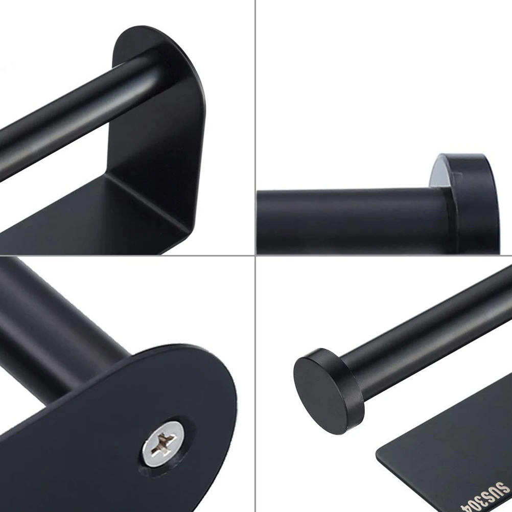 Bathroom Toilet Paper Roll Holder Self Adhesive Stainless Steel Kitchen Tissue Hanging Holder Wall Mounted Paper Holder Brushed