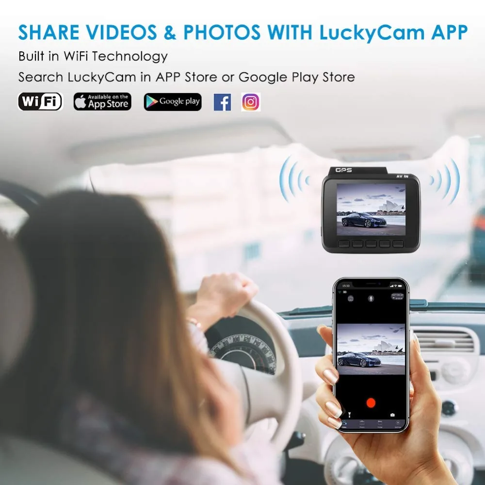  GS63H 4K Car Video Recorder GPS Car DVR Camera Wifi Full HD Dash Camera Car Video Surveillance HDMI