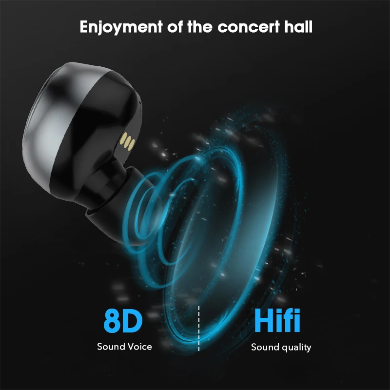 8D TWS Bluetooth Наушники Hi-Fi HD Стерео шумоподавление беспроводные наушники ключ управление игровая Поддержка iOS/Android телефоны