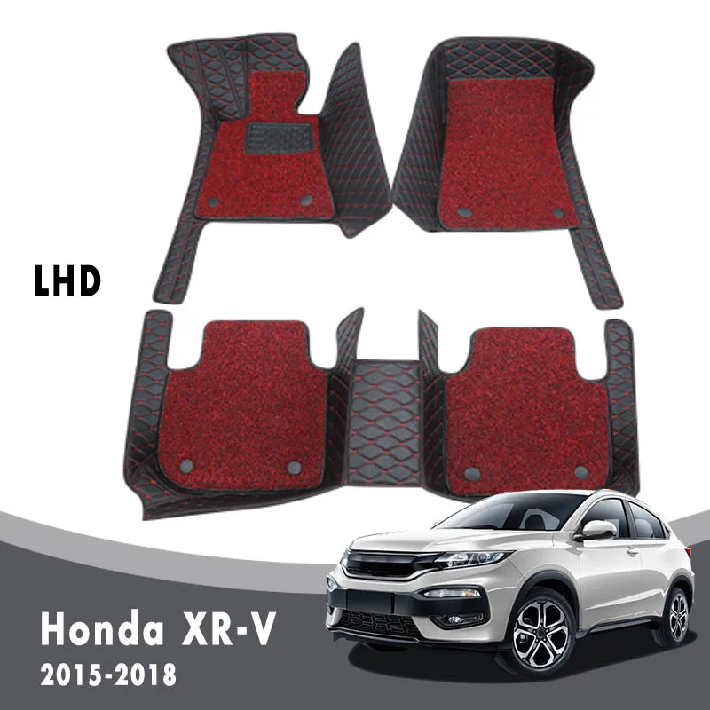 Автомобильные коврики ковры для Honda XR-V 2018 2017 2016 2015 Авто Роскошные двухслойные