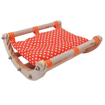 

Guinea Pig Bed Hedgehog House Pad Bed Toy Cage Accessories Wooden Detachable Frame