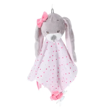 

Newborn Baby Pacifier Saliva Towel Cartoon Plush Toys with Teether Soothing Toys (Rabbit)