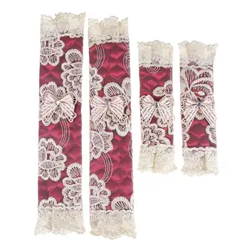 

4 Pcs Double-door Fridge Glove Embroidery Home Appliance Fridge Handle Covering