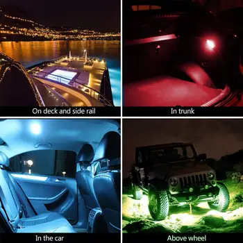 

4Pes 9W 10-36V Energy-saving Low Consumption Multi Function Indicator Waterproof IP67 3 LED Auto Car Decoration Rock Light