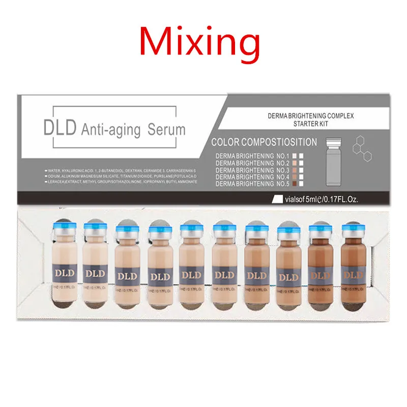 10pcs BB Cream mix 5 мл различные комбинации DLD BB крем эссенция белый натуральный отбеливание Обнаженная Жидкая Основа макияжа против старения - Цвет: 10pcs BB Cream mix