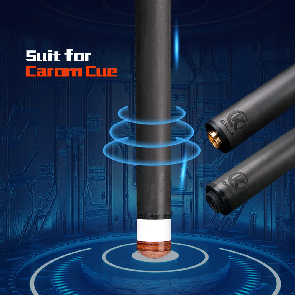 

Konllen Carbon Energy Carbon Fiber Carom Cue Single Shaft Kit 3/8*8 Radial Pin/Uni-loc Joint 3 Cushion Cue Only Carbon Shaft Cue