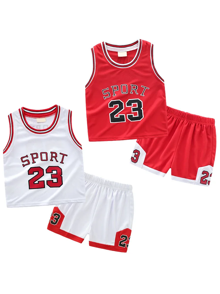 

2019 New Style Childrenswear BOY'S Girls Casual Basketball Wear Kindergarten School Uniform Sports Clothing CHILDREN'S Sports Su