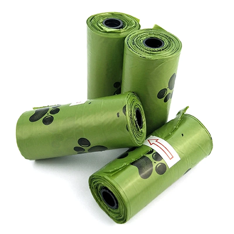 Bolsas de basura biodegradables para mascotas, bolsas de basura de Color para viaje, dispensador al aire libre, limpieza de gatos y perros, bolsas de excrementos