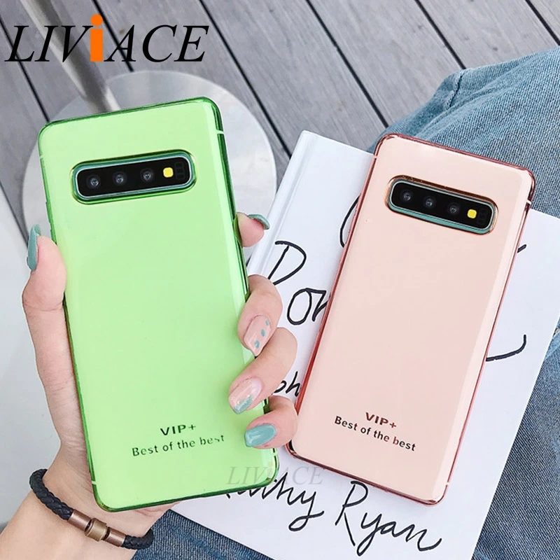 

luxury shining plating tpu case for samsung galaxy s10 s9 plus s10e note 9 a30 a50 a40 a70 silicone back cover s10plus s9plus