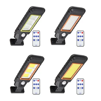 

LED Wireless Remote Control Solar Street Light Human Body Sensor Wall Lamp