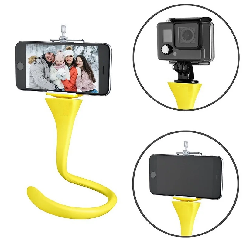 Гибкий штатив для камеры Осьминог банан с зажимом и GoPro Iphone Автомобильный
