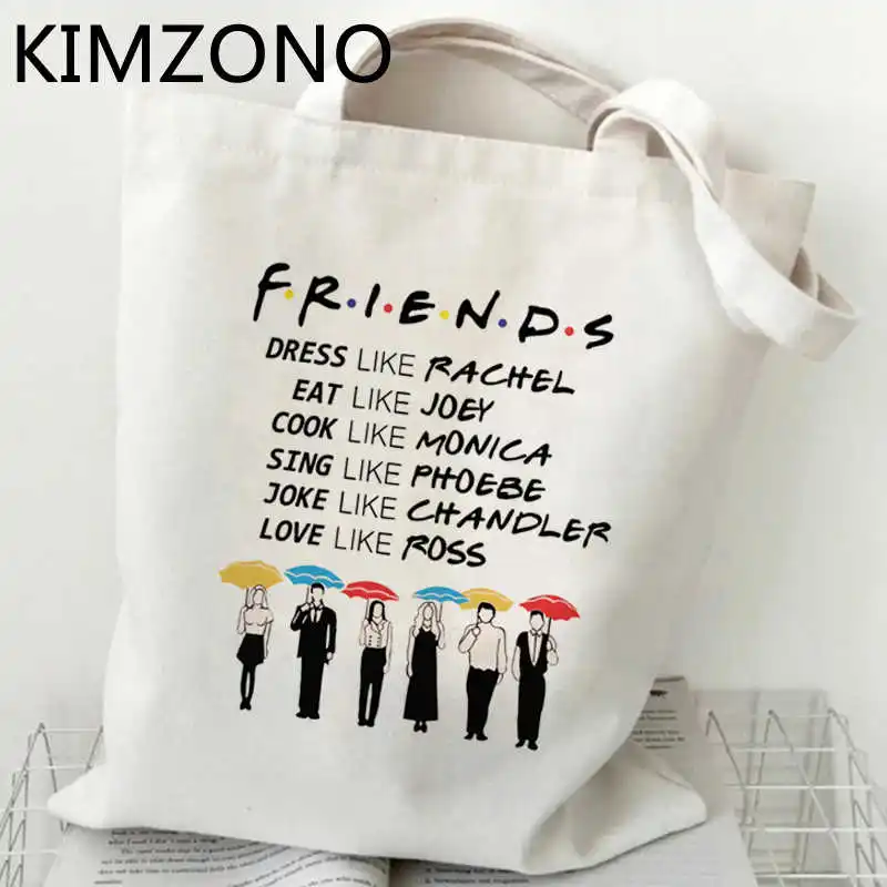 Shopping Bag Friends Tv Show shopping bag bolsa recycle bag shopper shopping jute string sacolas