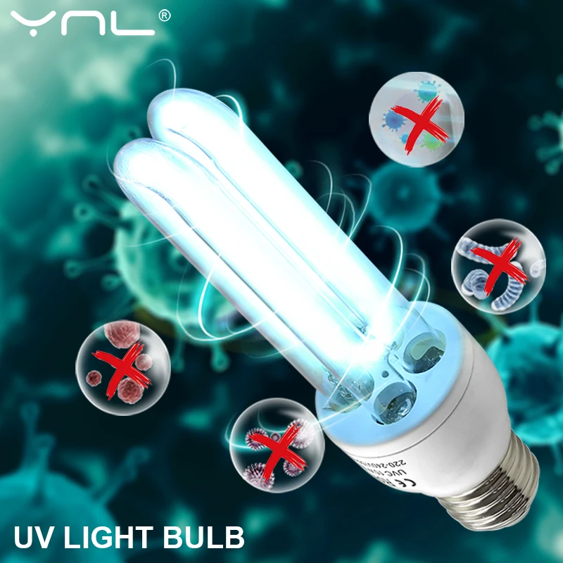 

UV Quartz Lamp Ultraviolet Light Tube Bulb E27 15W AC 220V UV Light Sterilizer Germicidal Disinfection Lamp Kill Mite For Home
