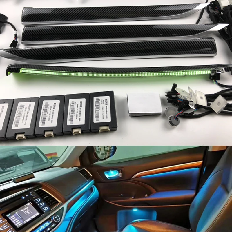 

For Toyota Highlander 64 Color Auto Atmosphere Light Wood Fiber Veneer Ambient Light high quality tail light