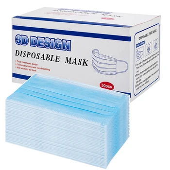 

Disposable Face Masks 100 pieces Face Mouth Protective Mask 3 Layers Filter Dustproof Earloop Non Woven Mouth Masks mascarillas