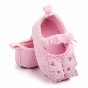 

Cotton Newborn Baby Girl Shoes Butterfly Bowknot Soft Sole First Walkers Toddler Infant Baby Girl Kids Shoes 0-18M