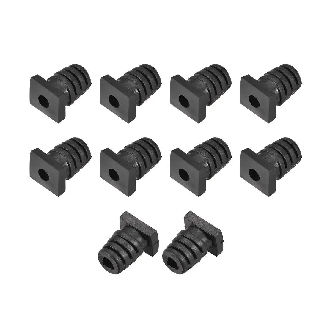 

uxcell 10Pcs Strain Relief Boots 19mm PVC Cord Protector Cover for 5 AWG Cables Black Protect Power Cords from Breaking