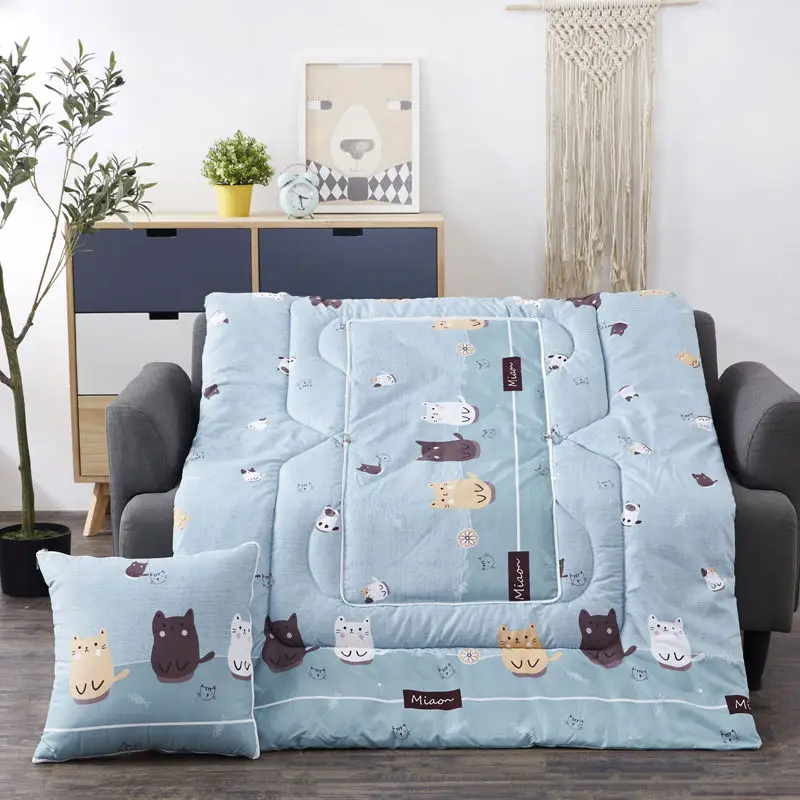 large cushions Portable Foldable Nordic Style Printed Cushion Blanket 2 In 1 for Office Car Nap Banket, Multifunction Home Sofa Throw Pillow large floor cushions Cushions