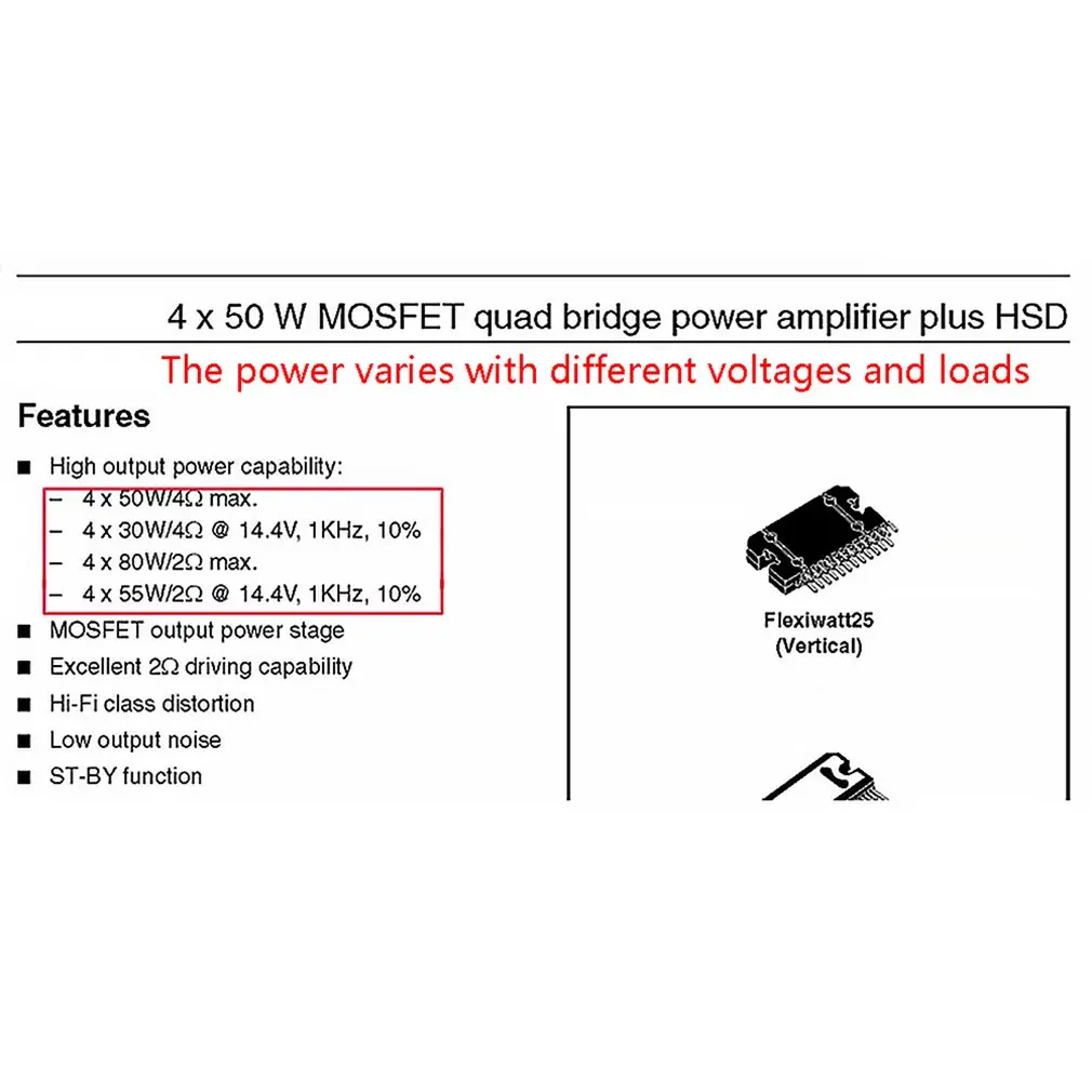 Hi Fi MOSFET TDA7850 4 канальный Главная Плата усилителя автомобильный аудио усилитель