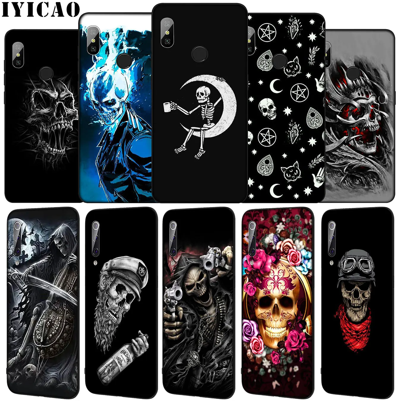 Мягкий чехол Grim Reaper Skull Skeleton для Xiaomi Mi 10 9 9T A3 Pro 8 SE A2 Lite A1 CC9 CC9E 6 pocophone f1 Mi10 | Мобильные