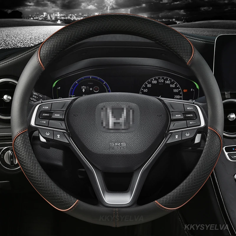 Microfiber Leather Car Steering Wheel Cover For Honda Civic CRV XRV ACCORD ~ 10th steering wheel cover