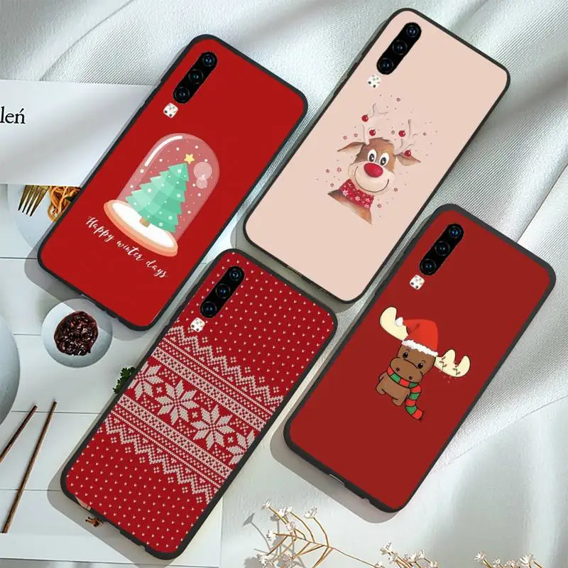 

New Year Gifts Christmas deer Phone Case For Huawei honor Mate P 9 10 20 30 40 Pro 10i 7 8 a x Lite nova 5t