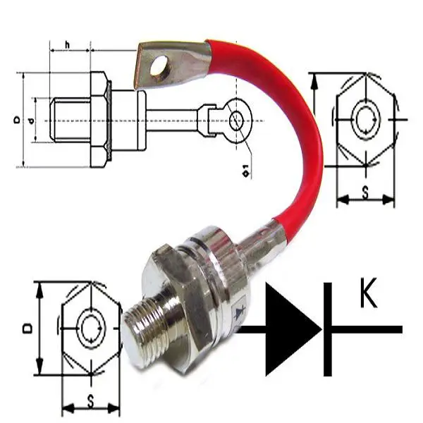 1600V Volt 100A Amp Wind Driven Generator Solar Panel PV Stud Blocking Diode ZP100A rectifier diode | Обустройство дома