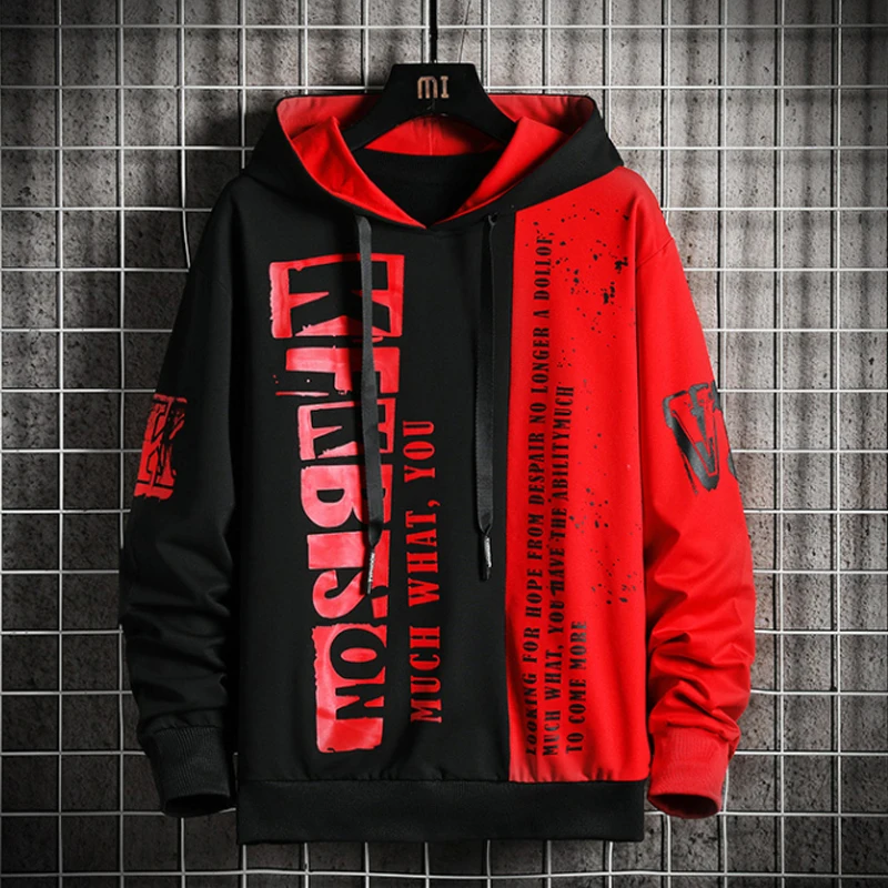 MANLUODANNI Sudadera con capucha para hombre