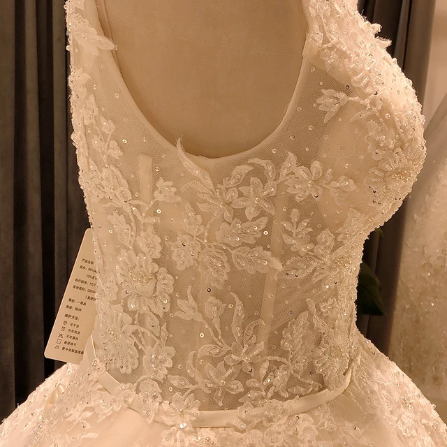 SL-8109 wedding dress 2020 long sleeve beaded apliques sequin detachable princesa lace elegant invitada church wedding belts 6