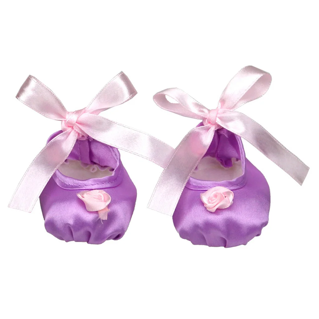 Purple Ballet Satin Slippers Dance Shoes for 18