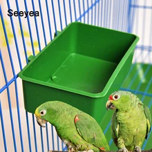 

Pet Bird Baths Bathtub For Parrot Cages Shower Box Bird Toys Pet Cleaning Products Food Tray Birds Accessories Supplies Seeyea