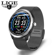 Смарт-часы LIGE ECG PPG, монитор сердечного ритма, кровяное давление, умные часы с ЭКГ дисплеем, фитнес-трекер, умные часы, Android IOS