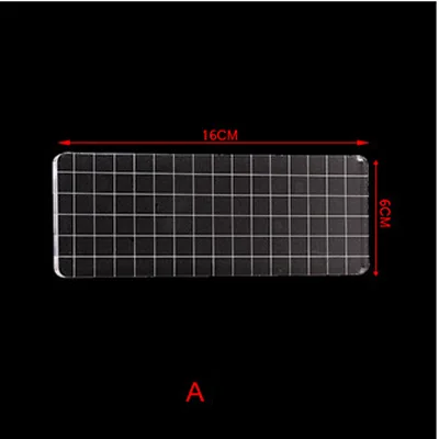 Акриловый блок для прозрачного штампа, необходимые инструменты для штамповки для скрапбукинга, рукоделия, штампы для изготовления прозрачных уплотнительных ручек, блоки - Цвет: A. 16x6cm Rectangle