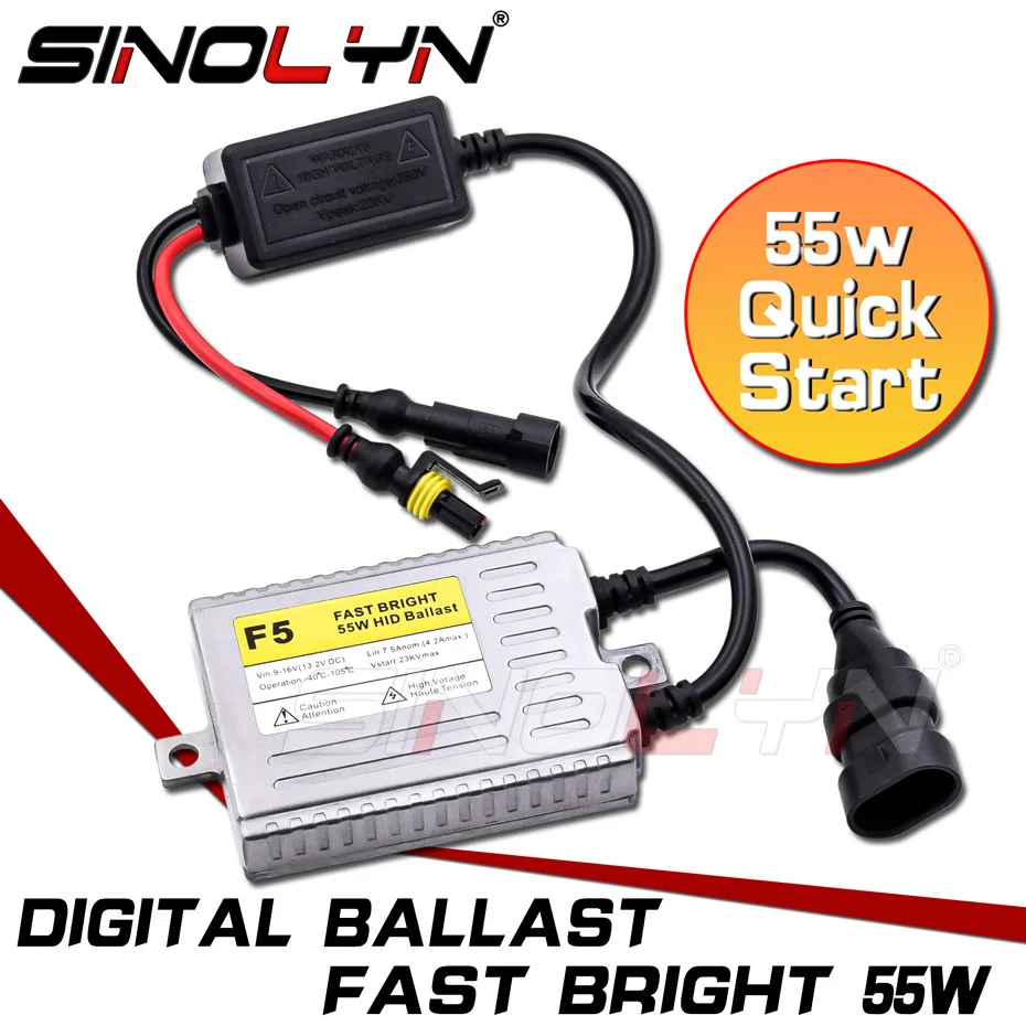 Sinolyn Ballast Fast Bright 55w Reactor Xenon Ignition Unit Ac Digital