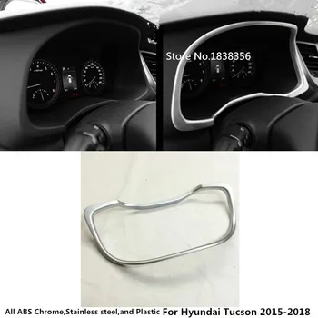 

For Hyundai Tucson 2015 2016 2017 2018 car ABS chrome garnish detector dashboard meter Instrument Panel gauge frame moulding