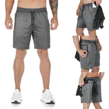 Уличная Летняя шорты мужские повседневные шорты брендовая спортивная одежда фитнес упражнения пляжные шорты мужские дышащие фитнес шорты