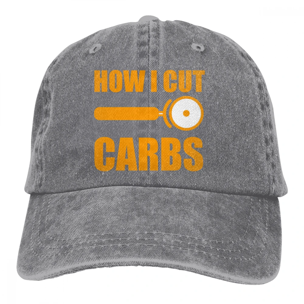 How I Cut Carbs Casquette черные унисекс Мужские Женские джинсовые бейсболка с ремешком кепки Регулируемая шляпа для гольфа папа
