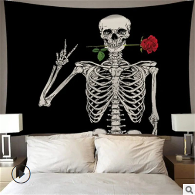 2019 Wall Hanging Tapestry Carpet Tarot Polyester Skeleton Mandala Blanket Beach Mat for Home Bedroom Decoration Textile | Дом и сад