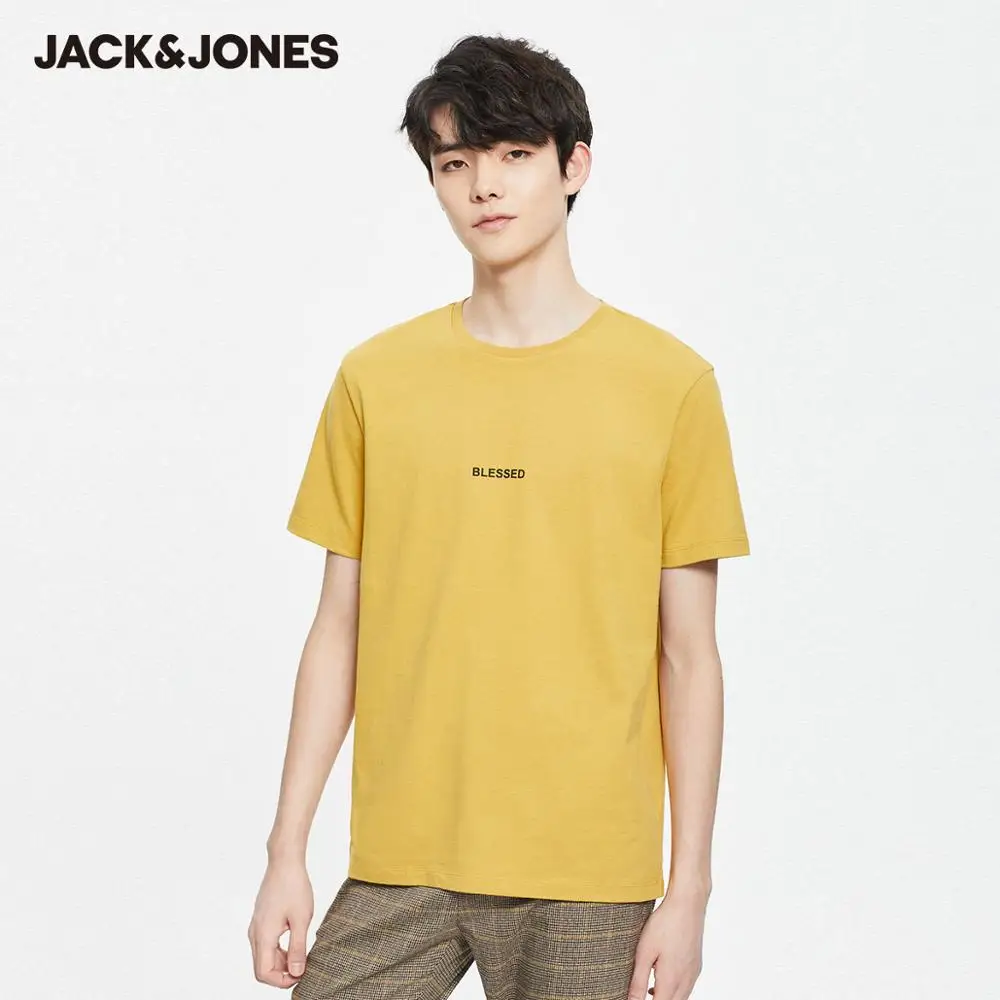 MLMR Мужская Базовая футболка из 100% хлопка с буквенным принтом JackJones новая