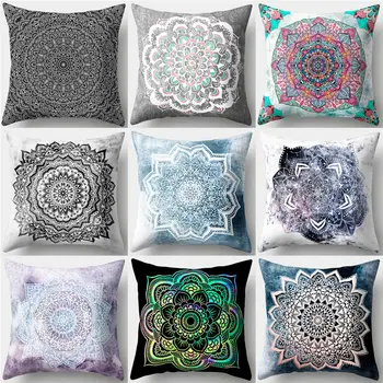 

1Pcs Mandala Pattern Decorative Pillows Polyester Cushion Cover Home Living Room Decoration Sofa Decorative Pillow Cover 40508