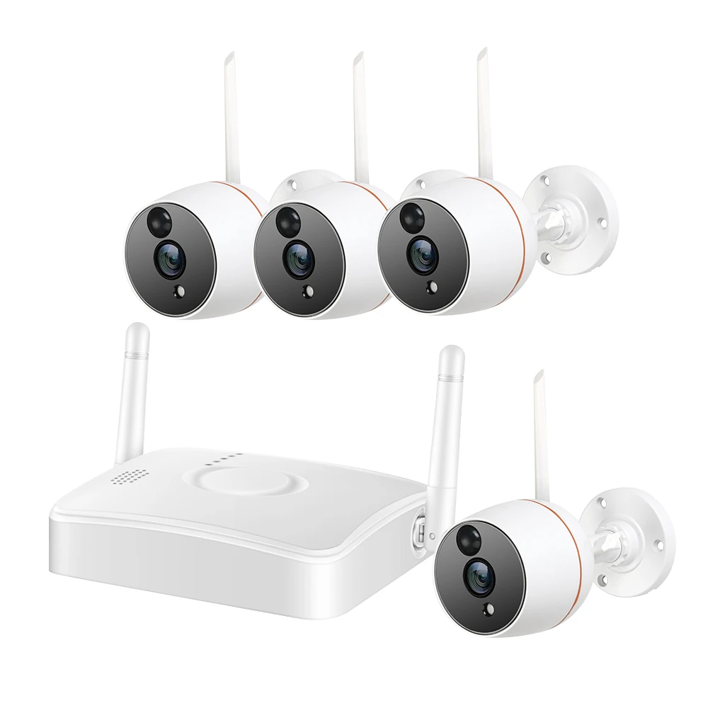 

1080P Wifi Mini NVR 4ch Wireless Security CCTV Camera System Outdoor Video Surveillance Home Wireless IP Camera Set