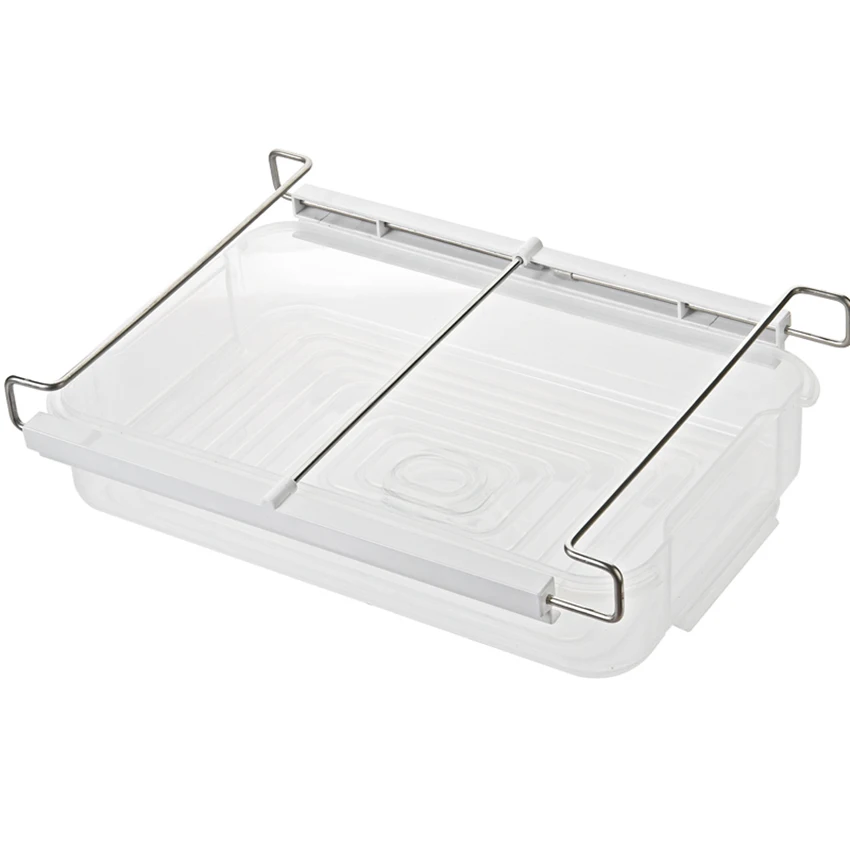 Прозрачная пластиковая емкость для хранения Crisper холодильник подвесной ящик для хранения выдвижной вешалка для ящика Crisper хранение одежды контейнер