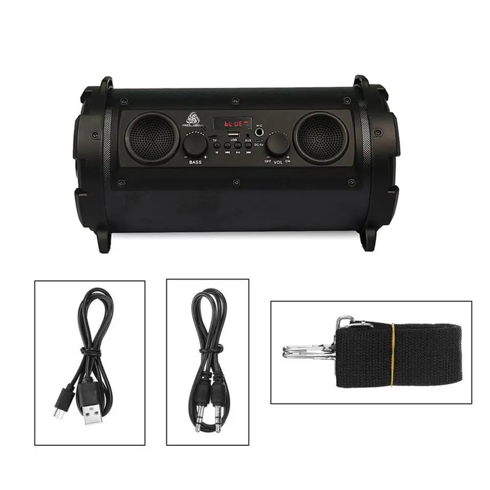 

15W LCD Portable Wireless Speaker Super Bass Subwoofer Stereo Music Player FM Transmitter Support AUX TF Card