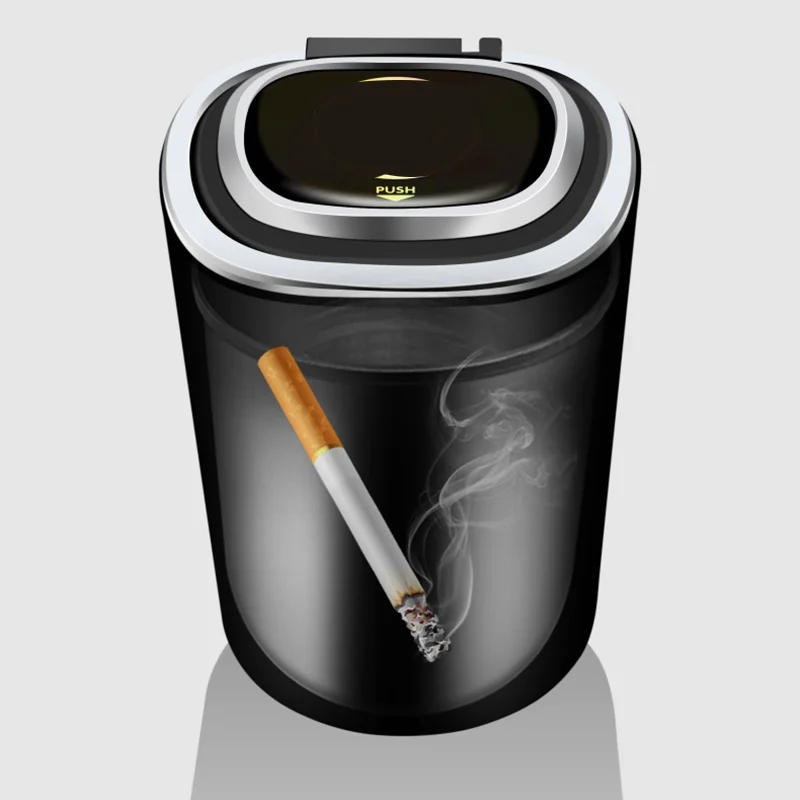 Posacenere Per Auto Auto Led Light Interior Portable Car Smoke Accessori Posacenere Tavolo Estintore Per Sigarette Supporto Creativo Casa