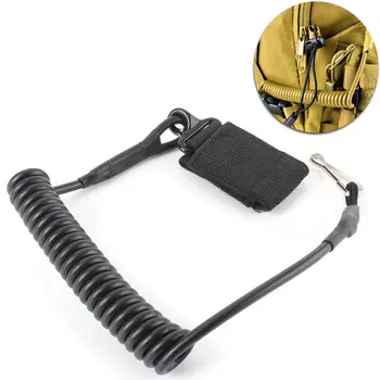 

Airsoft Tactical Single Point Pistol Hand Gun Spring Lanyard Sling Quick Release Shooting Hunting Army Combat Gear Black