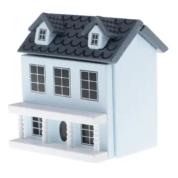 

1 PC Kids 1/12 Dollhouse Model Toys Wooden Villla House Model Miniature Landscape Decor Kids Toy Art Crafts Toys
